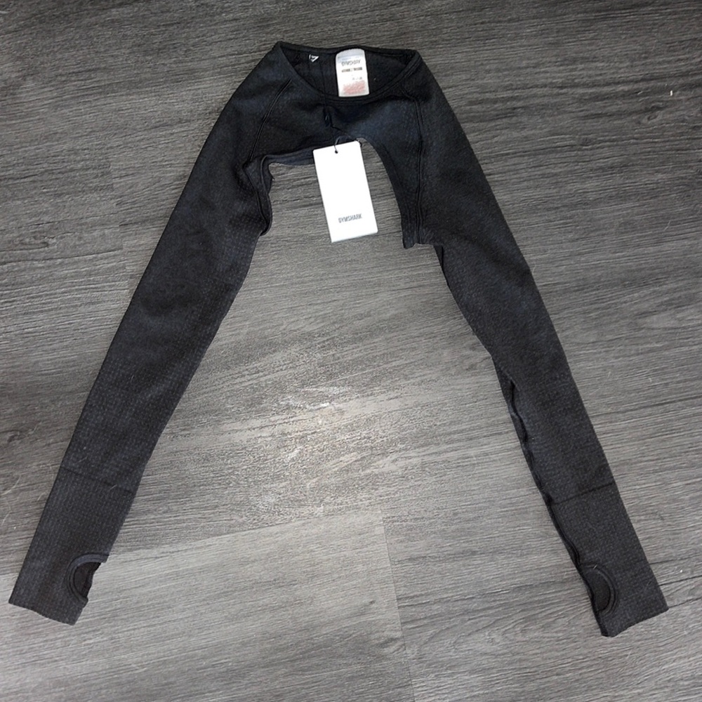 Gymshark vital seamless long sleeve shrug black marl, XS